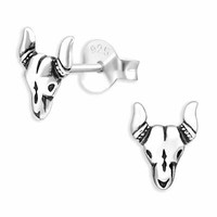Bullen Ohrringe Ohrstecker 925 Silber - Kinder Damen MäDchen Schmuck