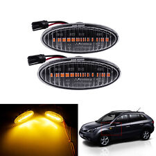 2x LED Side Indicator Repeater Light Clear Len For Renault Koleos Smart Forfour
