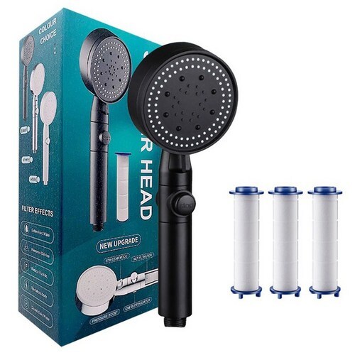 ZOZOFO 5-Mode Shower Head + 3 Filters, Black - Bild 1 von 1