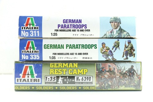 3pc Italeri 1/35 Model Kits WWII German Paratroops #311 + Rest Camp #6398 NIB - Picture 6 of 7