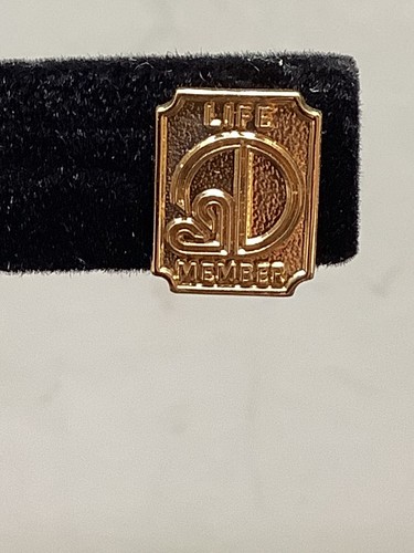 RARE solid 14k yellow gold Aion Life Member pin w/original case 3g - Picture 1 of 7