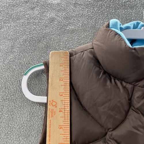 ll bean girls size L (14-16) brown goose down full zip puffer vest - Picture 3 of 9