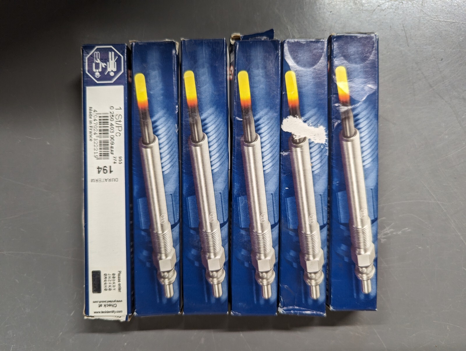 6 BOSCH DIESEL GLOW PLUGS 0250403009