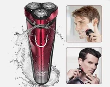 Flyco - Floating Revolving Electric Shaver For Men, Style #:FS302US, Color Red