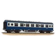 Bachmann 39-452 OO Gauge LMS 57ft 'Porthole' Second Corridor Coach BR Blue/Grey