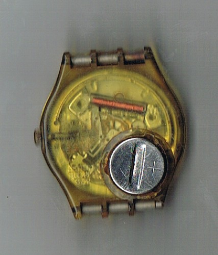 ANNI 80 SWATCH USATO VERDE FUNZIONANTE SENZA CINTURINO - BATTERIA DA CAMBIARE - Picture 2 of 2