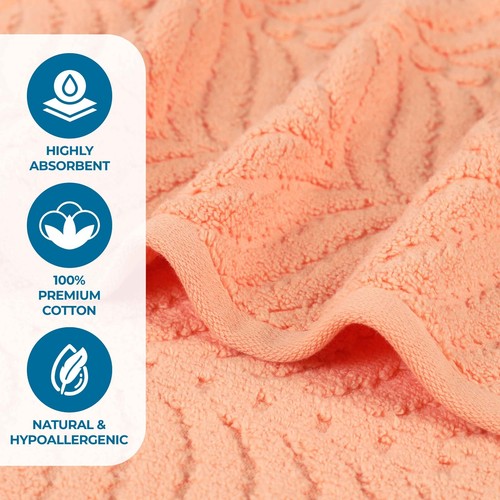 Zero Twist Cotton Solid and Jacquard Chevron Soft Bath Sheet Assorted Set of 2 - Picture 80 of 113