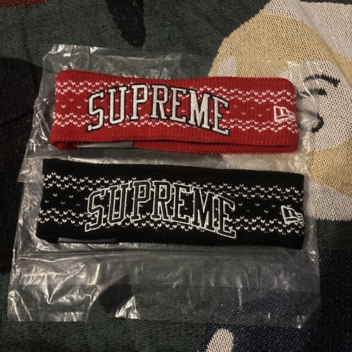 Supreme New Era Arc Logo Headband Black & Red 2017 (COMES WITH BOTH) - Picture 8 of 8