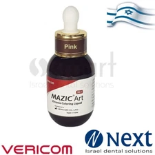 Dental lab not sintered zirconia shade coloring liquid 30ml Mazic Art Pink