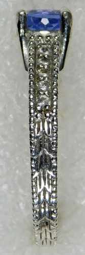 DESIGNER GSK STERLING Light Purple, Clear STONES RING size 6.8 - Picture 6 of 8
