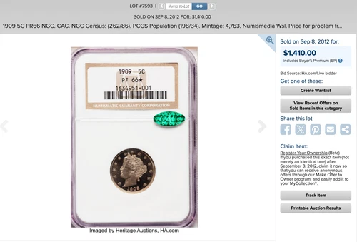1909 NGC PR66* STAR CAC $1,410 APR This Slab! DEEP CAMEO? Monster Liberty Nickel