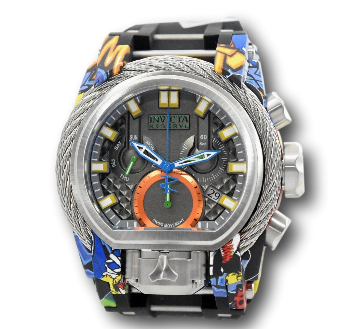 Invicta Reserve Bolt Zeus Magnum 52mm Graffiti Hydroplated Chrono