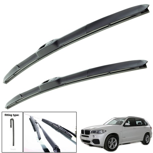 Fits Bmw X5 (F15) 2013-2018 Hybrid Wiper Blades Set Of 2 Front 24"20" HY-035 - Picture 2 of 13