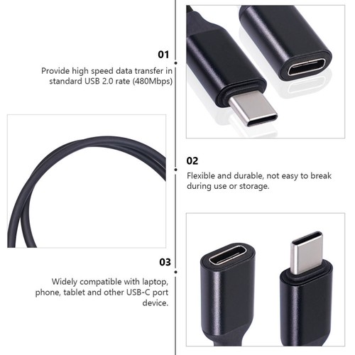 TYPE- Supply Extension Cord High Speed Usb Cable Usbc Extender - 第 3/12 張圖片