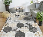 3D Hexagon Petal Pattern NA8316 Game Rug Mat Elegant Photo Carpet Mat Fay