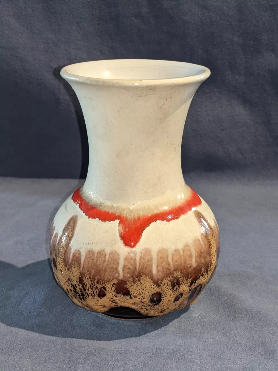Bay Keramik West German Mid-Century Fat Lava Glazed Ceramic Vase 7014