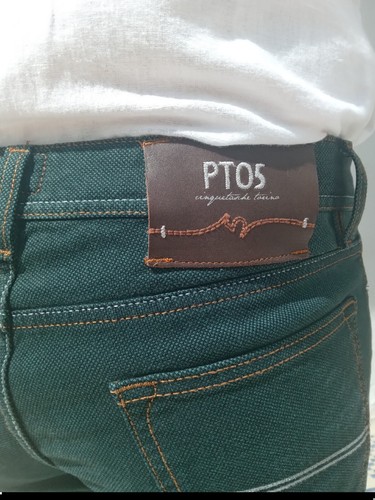 JEANS PT05 Verdi Demin Taglia 33 Vita Made in ITALY Vintage Prezzo di vendita £399,00 - Foto 6 di 12