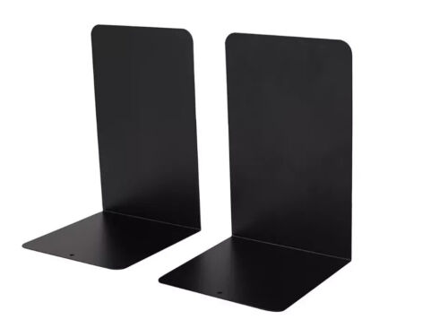 1 Pair Heavy Duty Metal Bookends Decorative Book Ends Office Stationery Hold - Picture 3 of 7