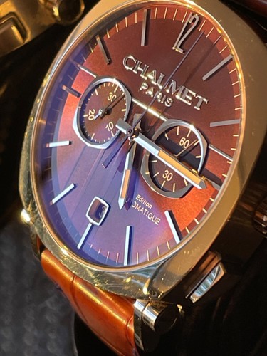 CHAUMET Dandy XL Automatic Chronograph Watch W11291-30F brown dial "Chocolat" - Picture 6 of 20