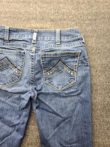 Ariat REAL Denim Jeans Womens 30x34 Tall Fit Mid Rise Bootcut Spitfire Riding - Picture 14 of 16