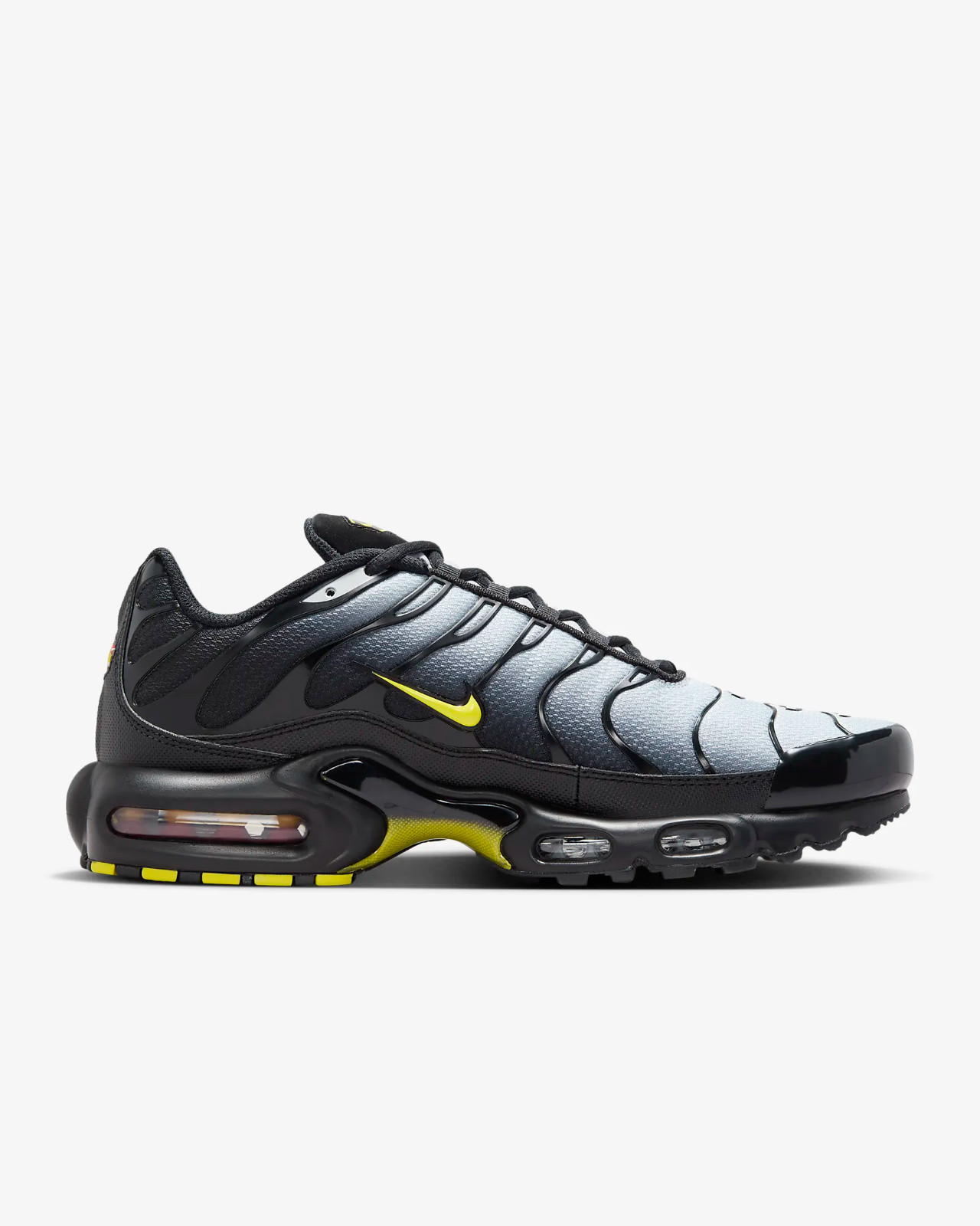 Кроссовки Nike Air Max Plus черного цвета/Wolf Grey/Opti Yellow