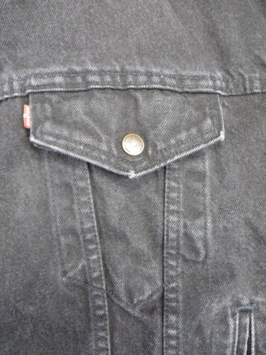 Vintage 1982 Levi’s Type 3 Black Denim Sherpa Jacket Men's Large MADE in USA - Bild 7 von 10
