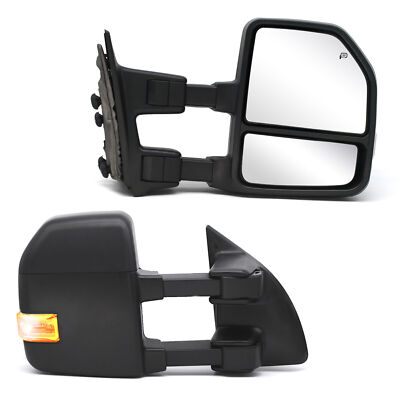 Fit 1999-16 Ford F250 F350 F450 SD Towing Mirrors Power Heat Turn Signal LH+RH