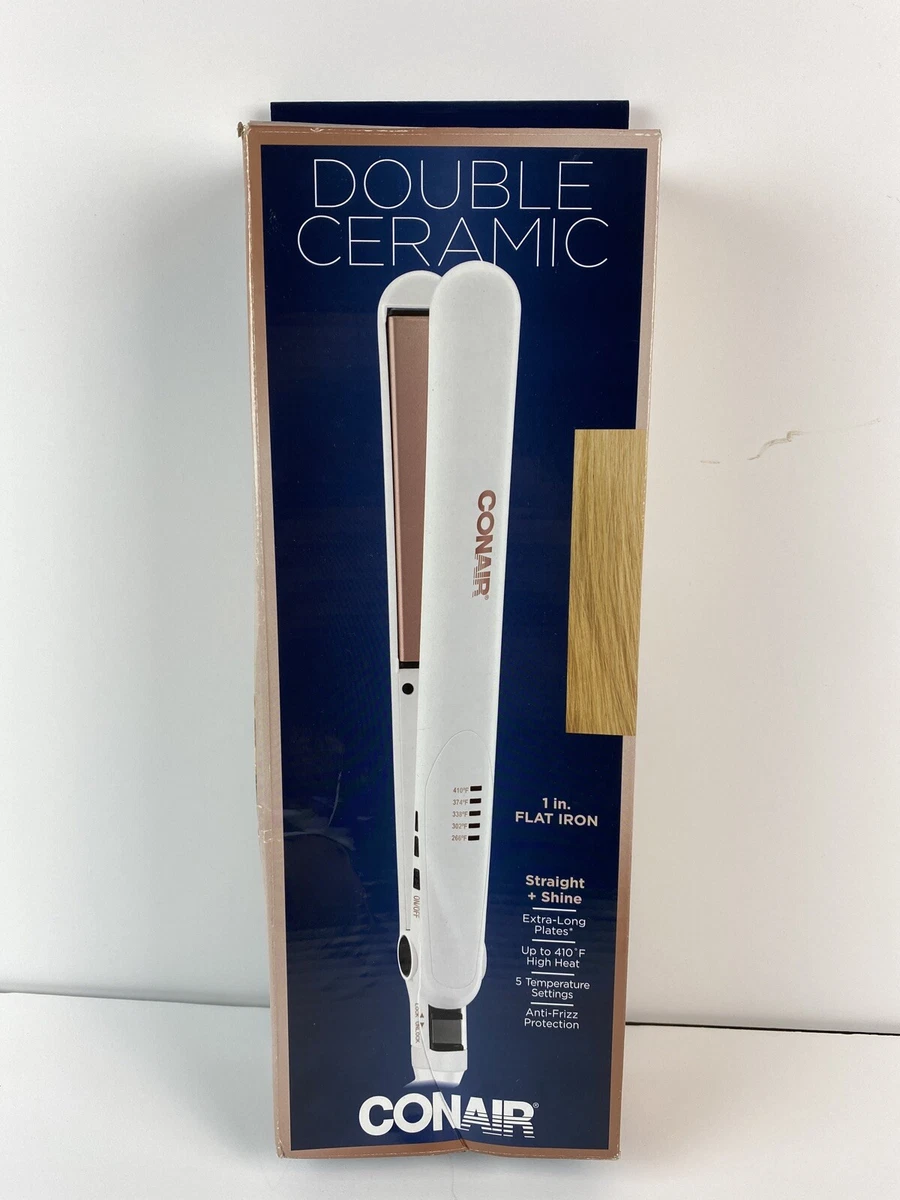 Conair Double Ceramic Flat Iron Hair Straightener White 1