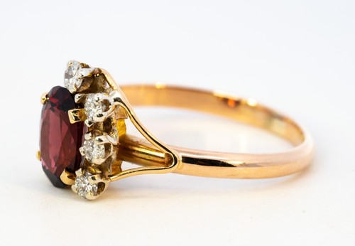 14ct yellow gold 5 stone Spinel & Diamond ring. - 第 12/23 張圖片