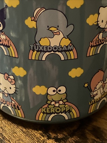 New Hello Kitty & Friends Blue Rainbow Character Ceramic Mug 20 Oz - Picture 9 of 11