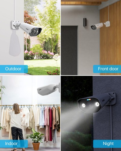 ZOSI 4 Pack 8MP PoE Security IP Camera AI Human Car Detect Camera Add-on IP66 - Picture 8 of 10