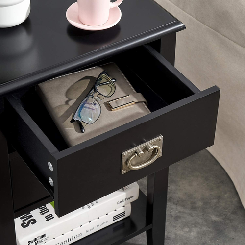 Nightstands End/Side Tables for Living Room Bedside, Vintage Accent - Picture 5 of 12