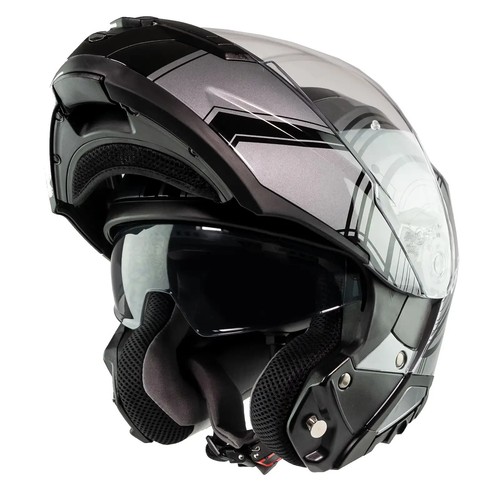 G-Mac Glide Evo Modular Sun Visor Flip Up Front Motorcycle Helmet - Picture 86 of 86