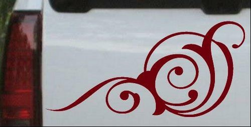 O Swirl 3 Point Car or Truck Window Laptop Decal Sticker - Picture 20 of 32