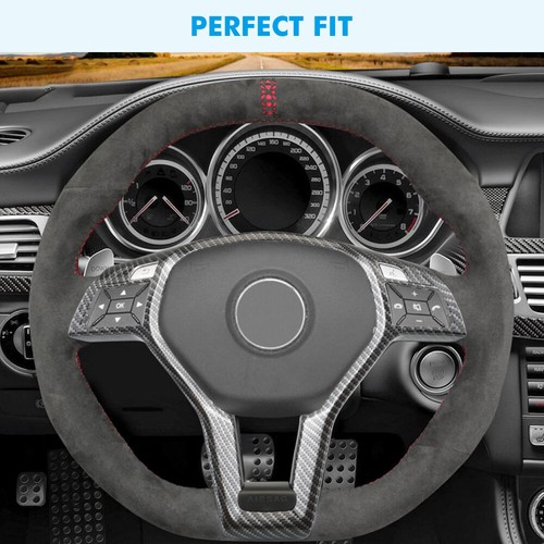 Carbon Fiber Look Steering Wheel Cover Trim For Benz W204 W212 W207 0994640013 - Picture 4 of 10