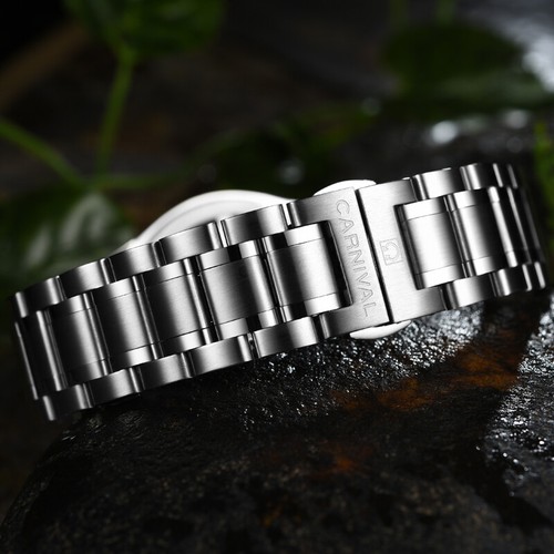 Karneval Luxus Herren Quarzuhr Leuchtend 3Bar Wasserdicht Edelstahl - Bild 4 von 22