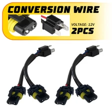 Conversion Wire 9003 H4 TO 9005 9006 Two Harness Head Light Adapter Plug Play EA