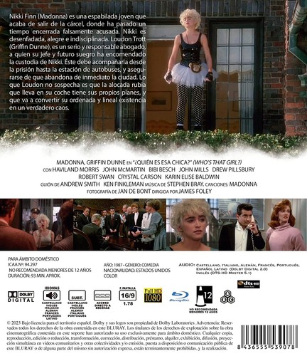 WER IST DAS MÄDCHEN *1987 / Madonna / Griffin Dunne * NEU Region A B C - Bild 2 von 2