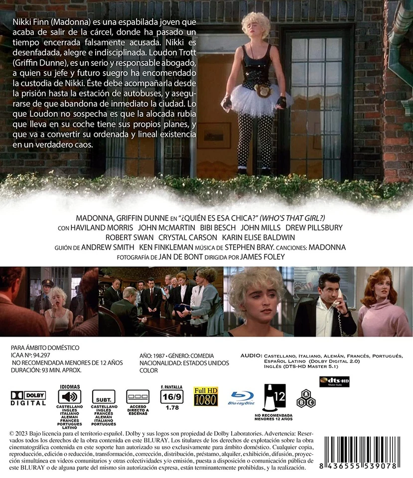 WHO'S THAT GIRL *1987 / Madonna / Griffin Dunne* NEW Region A B C Blu-ray - Image 2 of 2