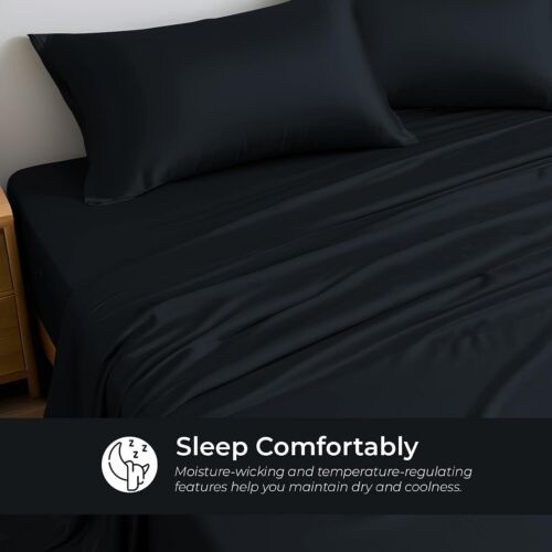 New-Premium 100% Viscose Derived from Bamboo King Size Sheet Set - Ul - Picture 5 of 5