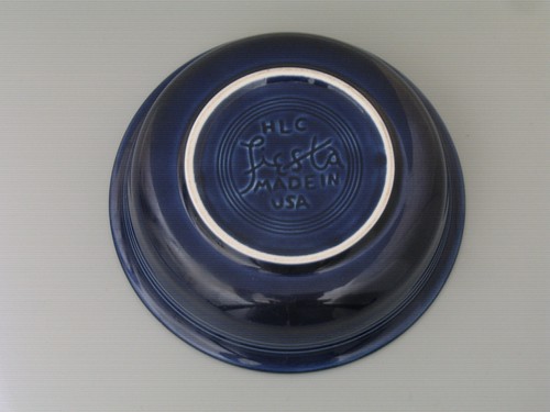 Fiesta Nappy Bowl 7 Inch Cobalt Blue Homer Laughlin Company - Picture 4 of 4