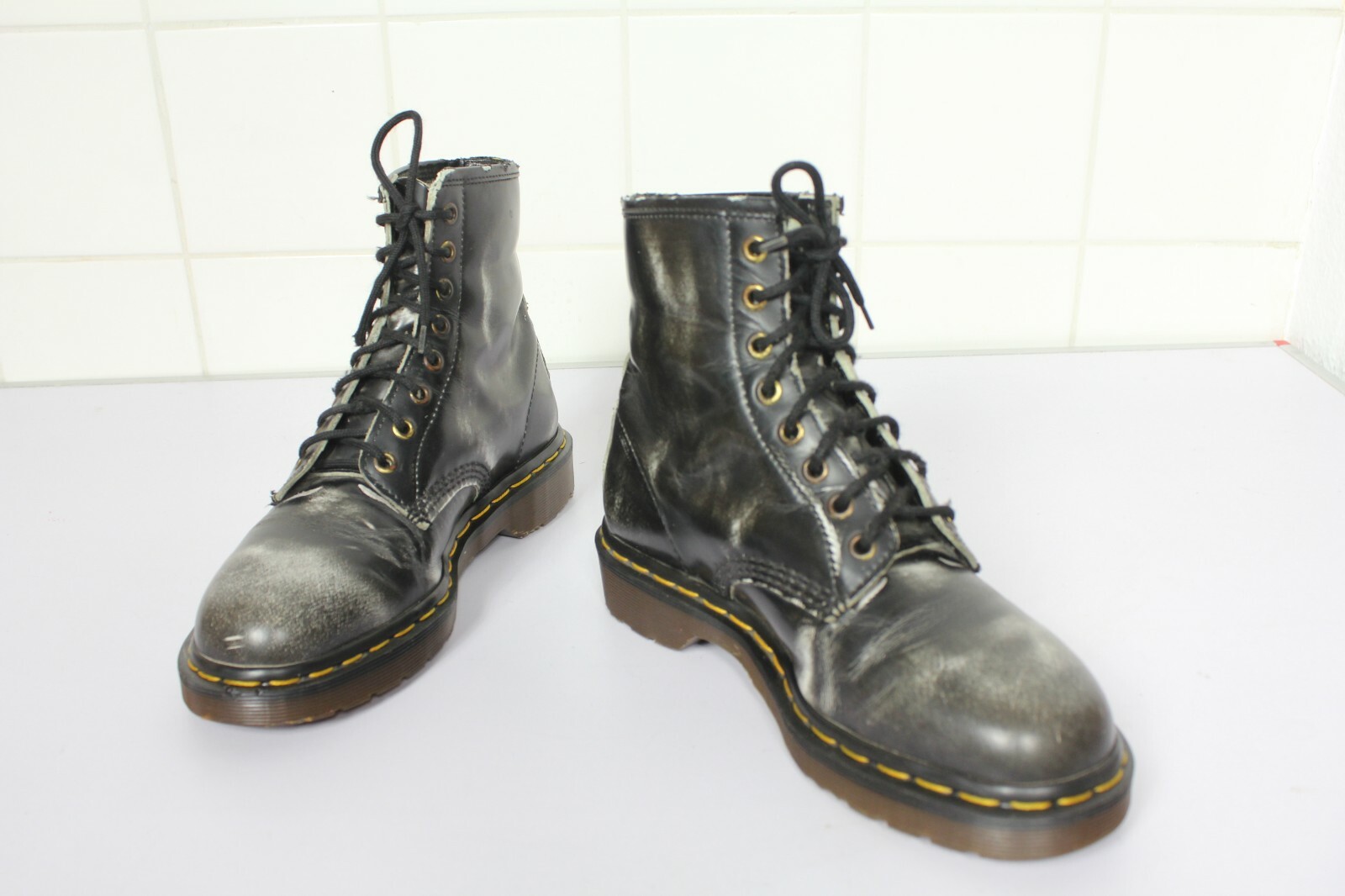 Vintage Dr. Martens raro Color botas cuero genuino eu 39-uk 6 made en Inglaterra Vintage Dr. Martens raro Color botas cuero genuino eu 39-uk 6 made en Inglaterra