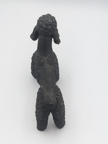Standard Poodle Figurine Black Porcelain Dog Sculpture Andrea 7733 Vintage 7" - Picture 5 of 7