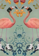 Sandrine Chambry Flamingos A5 Notebook: Plastic Free Packaging by Carousel Calen