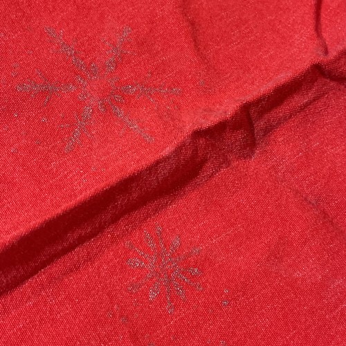 Vintage Christmas Linen Tablecloth Red W/ Black Pinecones 78” X 58” - Picture 4 of 16