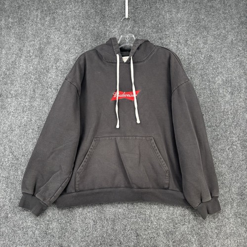 Budweiser Pacsun Black Hoodie Men’s Large Embroidered Logo