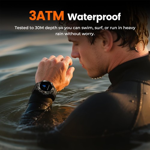 WalkerFit Military Rugged Smart Watch for Men 1.43" AMOLED Smartwatch, - Photo 5 sur 9