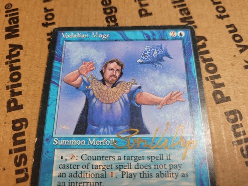 MTG - Vodalian Mage * Signed by artist Susan Van Camp * LP Fallen Empires 1994 - Picture 2 of 3