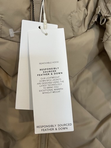 Marks and Spencer Feather & Down Stormwear gefütterter Mantel Jacke 12 beige neu mit Etikett £99 - Bild 5 von 12