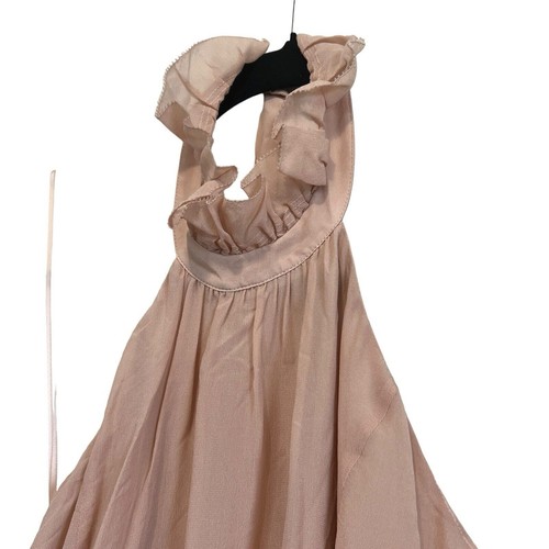Allsaints Alaya Midi Silk Dress in Soft Pink Size 2 - Picture 6 of 12
